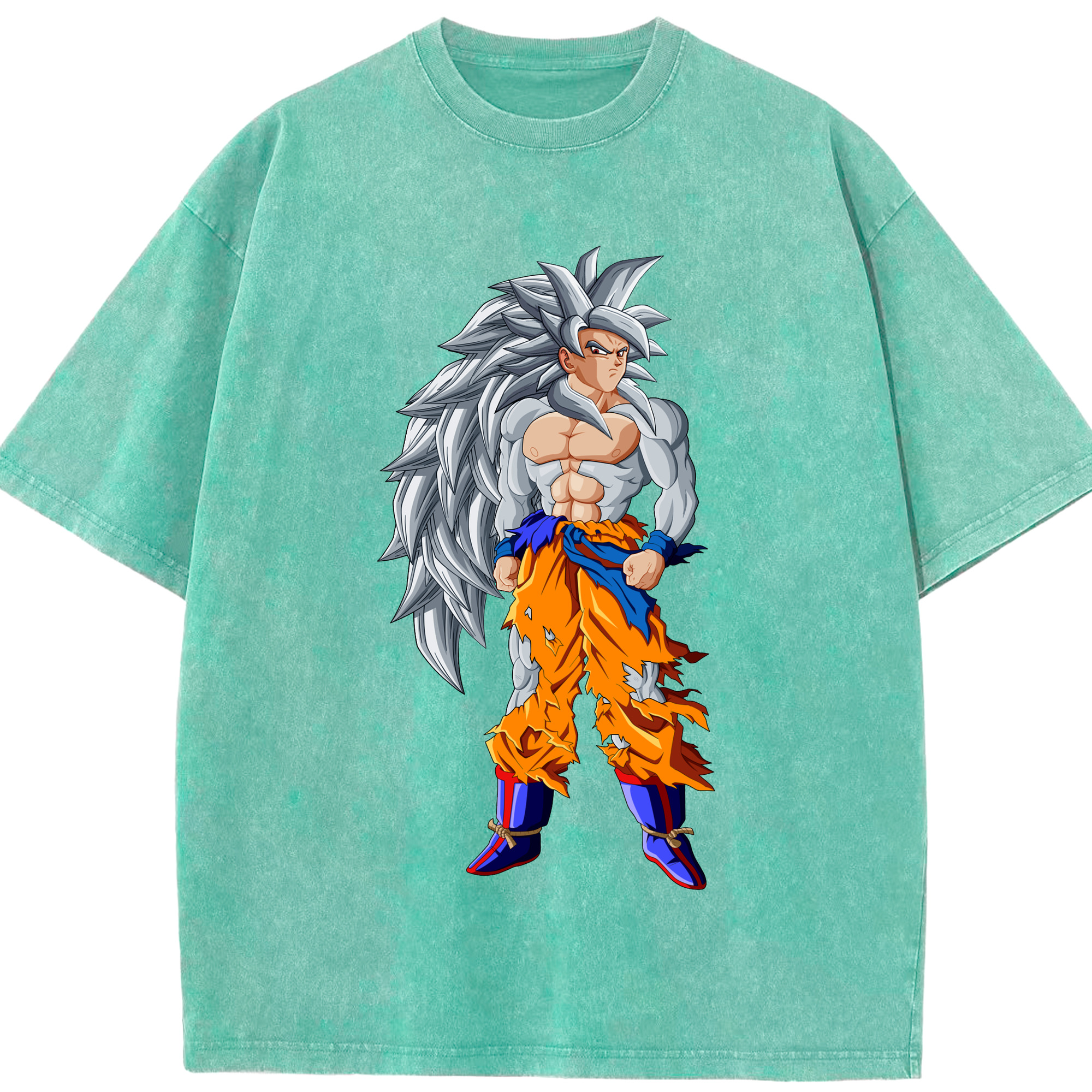 （画像用） ドラゴンボール 孫悟空（そん ごくう）Son Goku カカロット DRAGON BALL Kakarotto 綿100% ヴィンテージ風 半袖Tシャツ（フロントプリント）